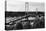 View of the Narrows Bridge - Tacoma, WA-Lantern Press-Stretched Canvas