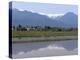 View of the Northern Alps Reflected in a Flooded Rice Paddy, Nagano Prefecture, Japan-null-Premier Image Canvas