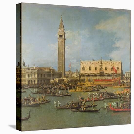 View of the Palace of St Mark, Venice, with Preparations for the Doge's Wedding-Canaletto-Premier Image Canvas