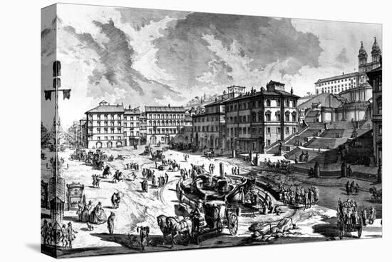 View of the Piazza Di Spagna, from the 'Views of Rome' Series, C.1760-Giovanni Battista Piranesi-Premier Image Canvas