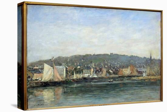 View of the Port of Trouville Painting by Eugene Louis Boudin (1824-1898), 19Th Century. Reims, Mus-Eugene Louis Boudin-Premier Image Canvas