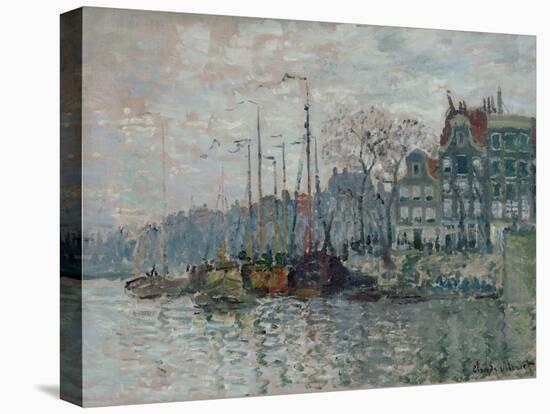 View of the Prins Hendrikkade and the Kromme Waal in Amsterdam, 1874-Claude Monet-Premier Image Canvas