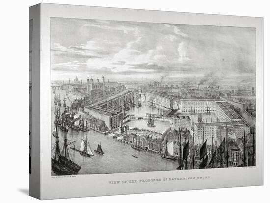 View of the Proposed St Katharine's Dock, London, C1825-Thomas Mann Baynes-Premier Image Canvas