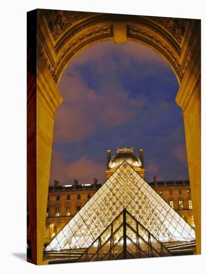 View of the Pyramid and the Louvre Museum Building-null-Premier Image Canvas