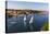 View of The River Nile and Nubian village on Elephantine Island, Aswan, Upper Egypt, Egypt, North A-Jane Sweeney-Premier Image Canvas