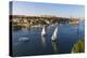 View of The River Nile and Nubian village on Elephantine Island, Aswan, Upper Egypt, Egypt, North A-Jane Sweeney-Premier Image Canvas