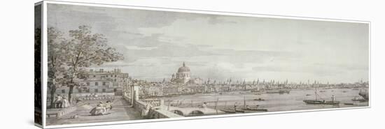 View of the River Thames, London, C1750-Canaletto-Premier Image Canvas