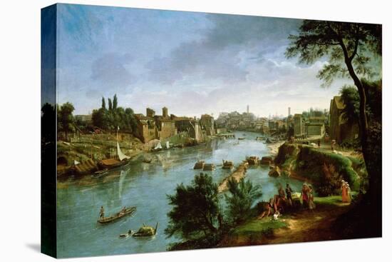 View of the River Tiber in Rome-Gaspar van Wittel-Premier Image Canvas