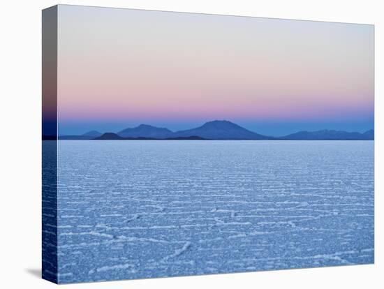 View of the Salar de Uyuni, the largest salt flat in the world, at sunrise, Daniel Campos Province,-Karol Kozlowski-Premier Image Canvas