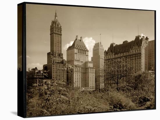 View of the Savoy Plaza Hotel, 59th Street and Fifth Avenue, New York, c.1937-Byron Company-Premier Image Canvas