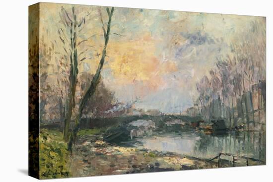 View of the Seine, Paris-Albert-Charles Lebourg-Premier Image Canvas