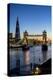 View of the Shard and Tower Bridge Above the River Thames at Dusk-Charles Bowman-Premier Image Canvas