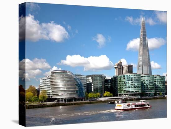 View of the Shard, City Hall and More London Along the River Thames, London, England, UK-Adina Tovy-Premier Image Canvas