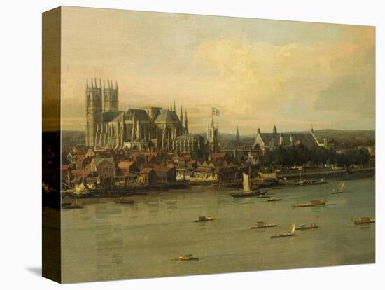 View of the Thames and Westminster Bridge, c.1746/7 (Detail)-Canaletto-Premier Image Canvas