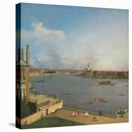 View of the Thames, from Richmond House-Canaletto-Premier Image Canvas