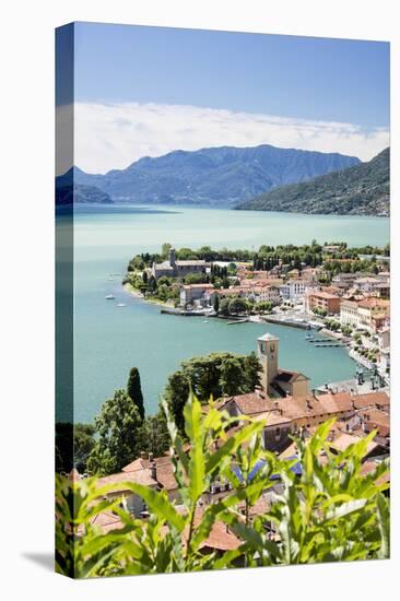 View of the typical village of Gravedona surrounded by Lake Como and gardens, Italian Lakes, Italy-Roberto Moiola-Premier Image Canvas