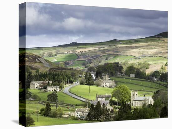 View of the Village of Langthwaite in Arkengarthdale, Yorkshire, England, United Kingdom-John Woodworth-Premier Image Canvas