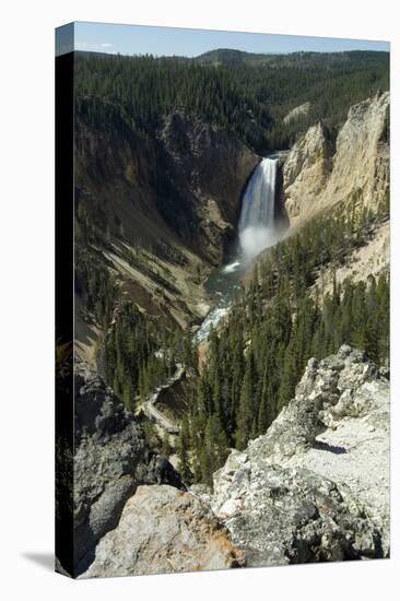 View of the Waterfall in the Grand Canyon of the Yellowstone, Yellowstone National Park, Wyoming-Natalie Tepper-Stretched Canvas