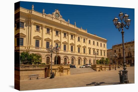 View of Town Hall in Piazza d'Italia in Sassari, Sassari, Sardinia, Italy, Mediterranean, Europe-Frank Fell-Premier Image Canvas