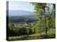 View of Town with Mountain, Vermont, USA-Walter Bibikow-Premier Image Canvas