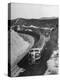View of Train Speeding Along Cajon Pass-null-Premier Image Canvas