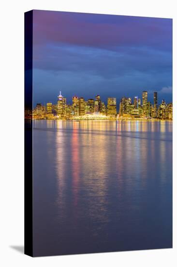 View of Vancouver Downtown from North Vancouver at dusk, Vancouver, British Columbia, Canada, North-Frank Fell-Premier Image Canvas