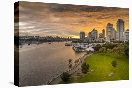View of Vancouver skyline and False Creek as viewed from Cambie Street Bridge, Vancouver, British C-Frank Fell-Premier Image Canvas