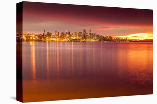 View of Vancouver Skyline from North Vancouver at sunset, British Columbia, Canada, North America-Frank Fell-Premier Image Canvas