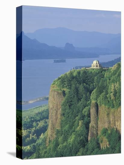 View of Vista House from Chanticleer Point, Columbia River Gorge, Oregon, USA-Adam Jones-Premier Image Canvas