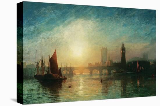 View of Westminster Bridge and the Houses of Parliament-James Francis Danby-Premier Image Canvas