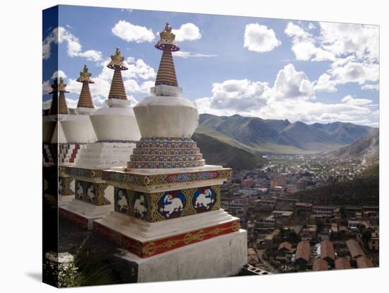 View of Yushu Town from Temple, Yushu, Qinghai, China-Porteous Rod-Premier Image Canvas