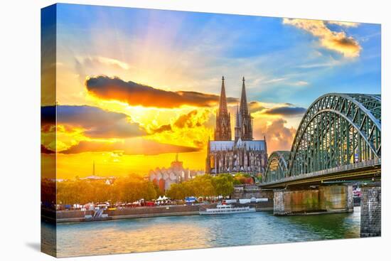 View on Cologne at Sunset-sborisov-Premier Image Canvas