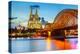 View on Cologne Cathedral and Hohenzollern Bridge, Germany-sborisov-Premier Image Canvas