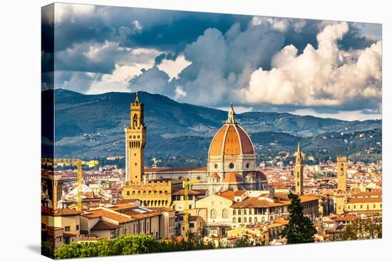 View on Florence and Duomo Cathedral, Italy-sborisov-Stretched Canvas