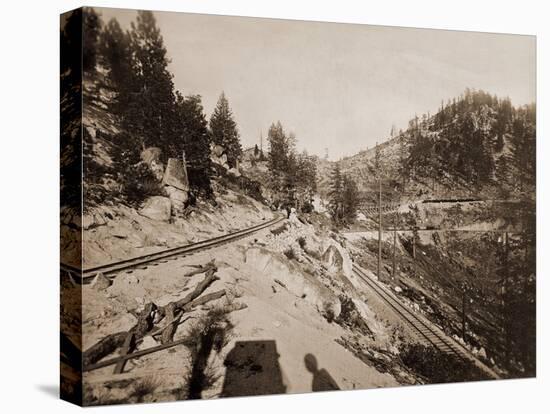 View on Lake Tahoe, California, 1877-Carleton Watkins-Stretched Canvas