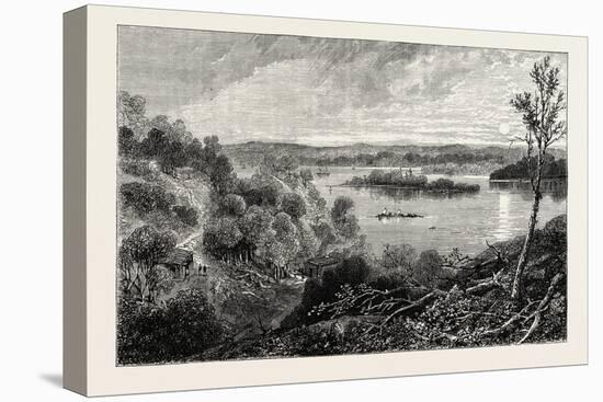 View on the Mississippi, USA, 1870s-null-Premier Image Canvas
