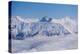 View on Winter Snowy Mountains and Blue Sky above Clouds, Krasnaya Polyana, Sochi, Russia-wasja-Premier Image Canvas