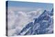 View on Winter Snowy Mountains and Blue Sky above Clouds, Krasnaya Polyana, Sochi, Russia-wasja-Premier Image Canvas