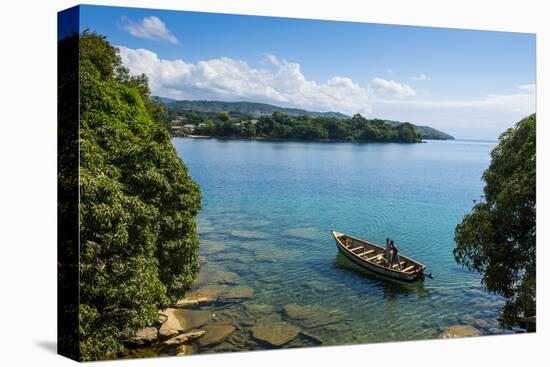 View over a Canoe on Nkhata Bay, Lake Malawi, Malawi, Africa-Michael Runkel-Premier Image Canvas