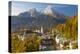 View over Berchtesgaden and the Watzmann Mountain, Berchtesgaden, Bavaria, Germany, Europe-Miles Ertman-Premier Image Canvas