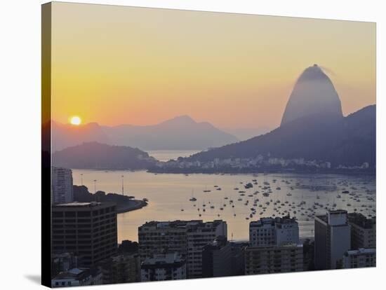 View over Botafogo Neighbourhood towards the Sugarloaf Mountain at sunrise, Rio de Janeiro, Brazil,-Karol Kozlowski-Premier Image Canvas