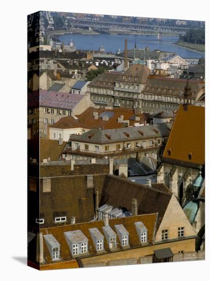 View Over Bratislava to the River Danube, Slovakia-Upperhall-Premier Image Canvas