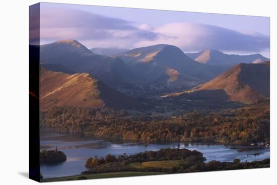 View over Derwentwater of Newlands Valley, Lake District Nat'l Pk, Cumbria, England, UK-Ian Egner-Premier Image Canvas