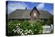 View over Garden Gate and Hedge with Flowering Oxeye Daisies-Uwe Steffens-Premier Image Canvas