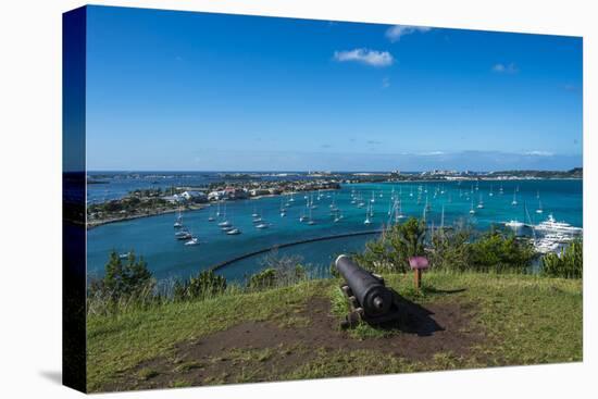 View over Marigot from Fort St. Louis, St. Martin, French territory, West Indies, Caribbean, Centra-Michael Runkel-Premier Image Canvas