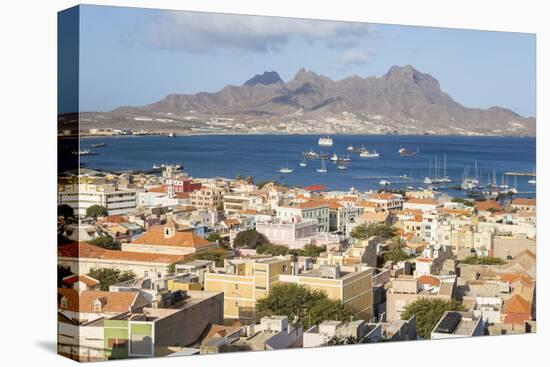 View over Mindelo, Sao Vicente, Cape Verde-Peter Adams-Premier Image Canvas
