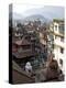 View over Narrow Streets and Rooftops Near Durbar Square Towards the Hilltop Temple of Swayambhunat-Lee Frost-Premier Image Canvas