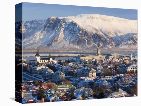 View over Reykjavik in Winter, Iceland-Gavin Hellier-Premier Image Canvas