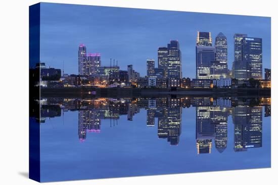 View over River Thames to Canary Wharf, Docklands, London, England, United Kingdom, Europe-Markus Lange-Premier Image Canvas