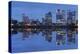 View over River Thames to Canary Wharf, Docklands, London, England, United Kingdom, Europe-Markus Lange-Premier Image Canvas